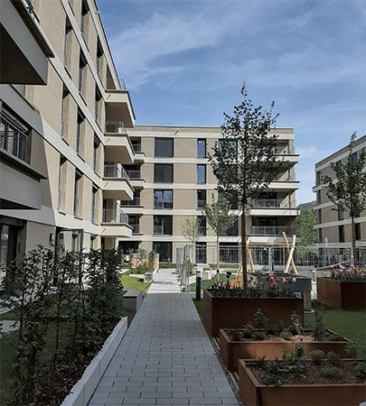 Grünes Wohnviertel Arbachpark