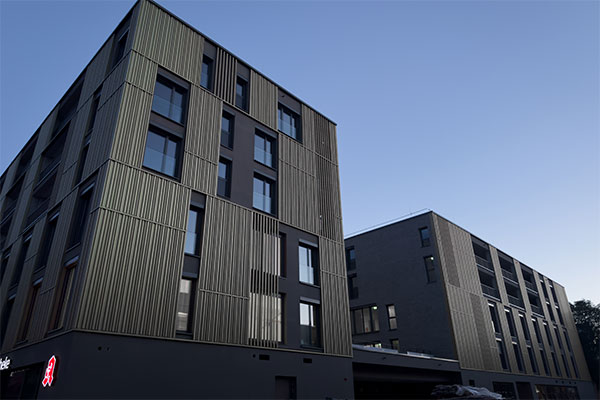 Holzfenster auch in hohen Häusern